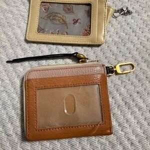 HOBO Brown and Tan Leather Card Holders